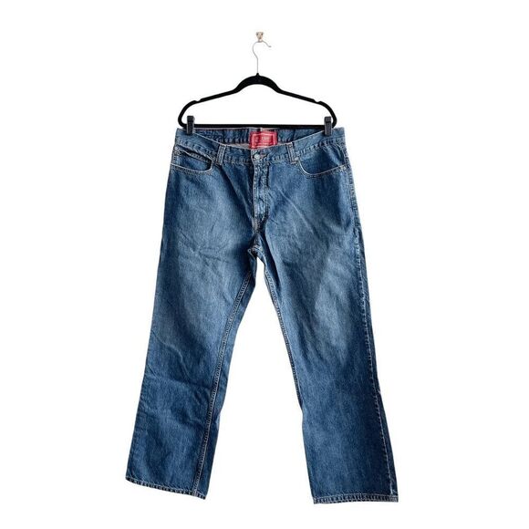 Izod Luxury Sport Mens Denim Relaxed Straight Jeans Blue 38 - Picture 2 of 9